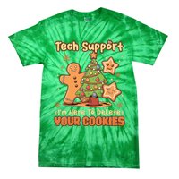 Tech Support Christmas Cookies Funny Christmas Tree Tie-Dye T-Shirt