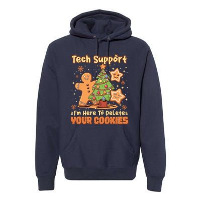 Tech Support Christmas Cookies Funny Christmas Tree Premium Hoodie