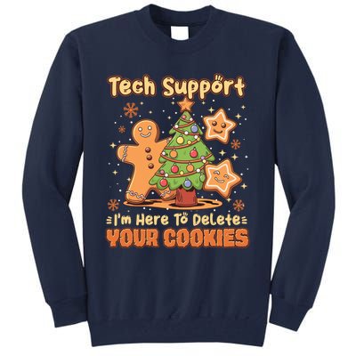 Tech Support Christmas Cookies Funny Christmas Tree Tall Sweatshirt