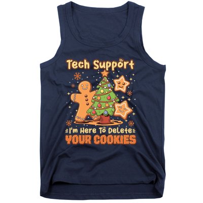 Tech Support Christmas Cookies Funny Christmas Tree Tank Top