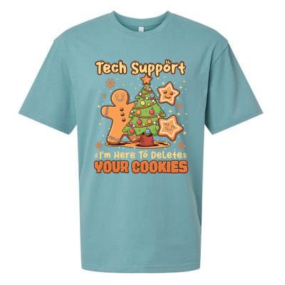 Tech Support Christmas Cookies Funny Christmas Tree Sueded Cloud Jersey T-Shirt