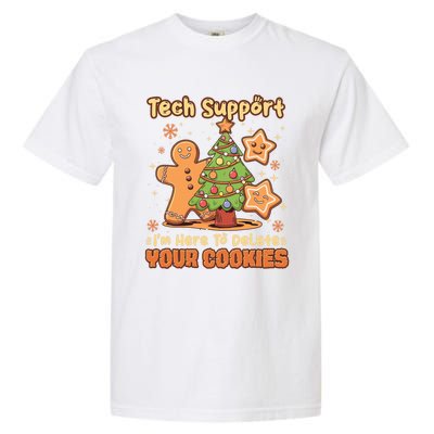 Tech Support Christmas Cookies Funny Christmas Tree Garment-Dyed Heavyweight T-Shirt