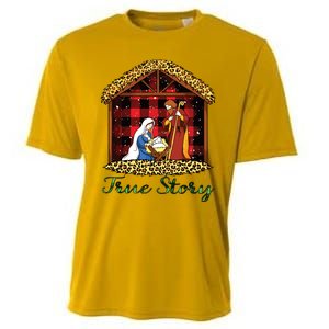 True Story Christmas Nativity Jesus Christian Christmas Cooling Performance Crew T-Shirt