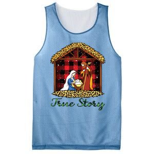 True Story Christmas Nativity Jesus Christian Christmas Mesh Reversible Basketball Jersey Tank