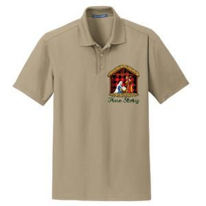 True Story Christmas Nativity Jesus Christian Christmas Dry Zone Grid Polo