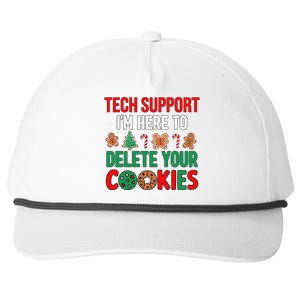 Tech Support Christmas Cookies Funny Christmas Tree Candy Cane Gingerbread Snapback Five-Panel Rope Hat