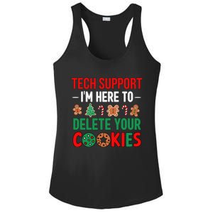 Tech Support Christmas Cookies Funny Christmas Tree Candy Cane Gingerbread Ladies PosiCharge Competitor Racerback Tank