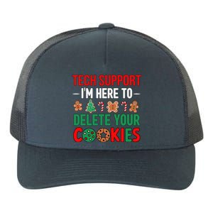 Tech Support Christmas Cookies Funny Christmas Tree Candy Cane Gingerbread Yupoong Adult 5-Panel Trucker Hat