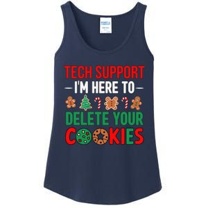 Tech Support Christmas Cookies Funny Christmas Tree Candy Cane Gingerbread Ladies Essential Tank