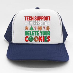 Tech Support Christmas Cookies Funny Christmas Tree Candy Cane Gingerbread Trucker Hat