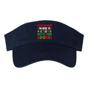 Tech Support Christmas Cookies Funny Christmas Tree Candy Cane Gingerbread Valucap Bio-Washed Visor