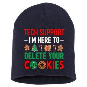 Tech Support Christmas Cookies Funny Christmas Tree Candy Cane Gingerbread Short Acrylic Beanie