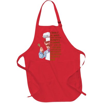 The Swedish Chef I Dont Always Herdy Dur Mur Full-Length Apron With Pockets