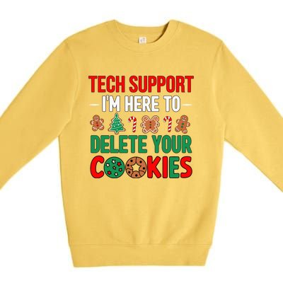 Tech Support Christmas Cookies Funny Christmas Premium Crewneck Sweatshirt