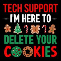 Tech Support Christmas Cookies Funny Christmas Full-Length Apron With Pockets