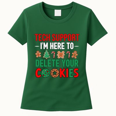 Tech Support Christmas Cookies Funny Christmas Women's T-Shirt