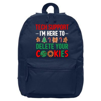 Tech Support Christmas Cookies Funny Christmas 16 in Basic Backpack