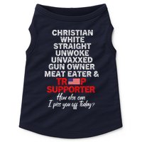 Trump Supporter Christian White Straight Unwoke Unvaxxed Doggie Tank