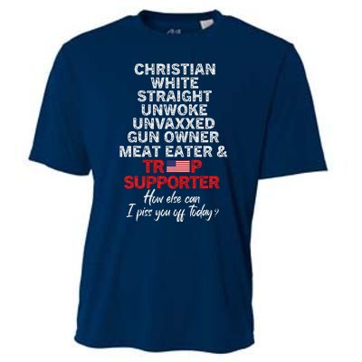 Trump Supporter Christian White Straight Unwoke Unvaxxed Cooling Performance Crew T-Shirt