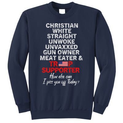 Trump Supporter Christian White Straight Unwoke Unvaxxed Sweatshirt