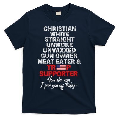 Trump Supporter Christian White Straight Unwoke Unvaxxed T-Shirt