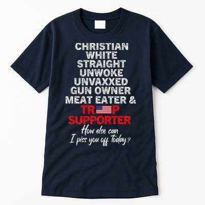 Trump Supporter Christian White Straight Unwoke Unvaxxed Tall T-Shirt