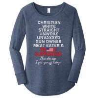 Trump Supporter Christian White Straight Unwoke Unvaxxed Women's Perfect Tri Tunic Long Sleeve Shirt