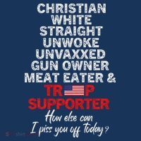 Trump Supporter Christian White Straight Unwoke Unvaxxed Flatbill Hat