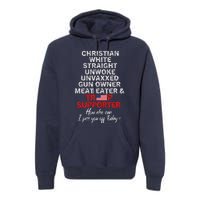 Trump Supporter Christian White Straight Unwoke Unvaxxed Premium Hoodie