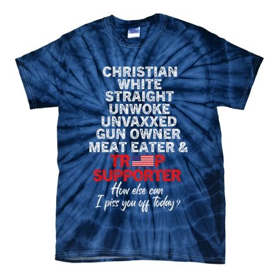 Trump Supporter Christian White Straight Unwoke Unvaxxed Tie-Dye T-Shirt