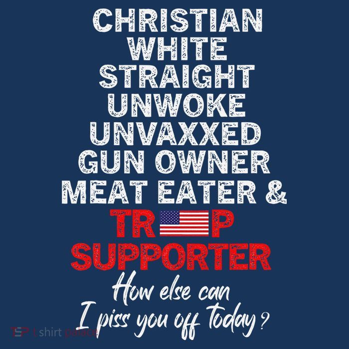Trump Supporter Christian White Straight Unwoke Unvaxxed Tank Top