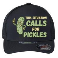 This Situation Calls For Pickles Funny Pickle Flexfit Unipanel Trucker Cap