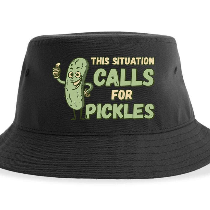 This Situation Calls For Pickles Funny Pickle Sustainable Bucket Hat