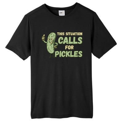 This Situation Calls For Pickles Funny Pickle Tall Fusion ChromaSoft Performance T-Shirt