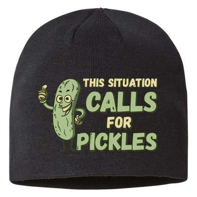 This Situation Calls For Pickles Funny Pickle Sustainable Beanie