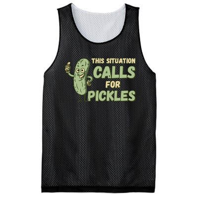 This Situation Calls For Pickles Funny Pickle Mesh Reversible Basketball Jersey Tank