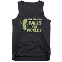 This Situation Calls For Pickles Funny Pickle Tank Top