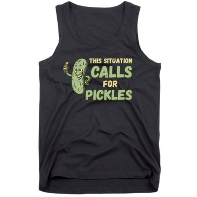 This Situation Calls For Pickles Funny Pickle Tank Top