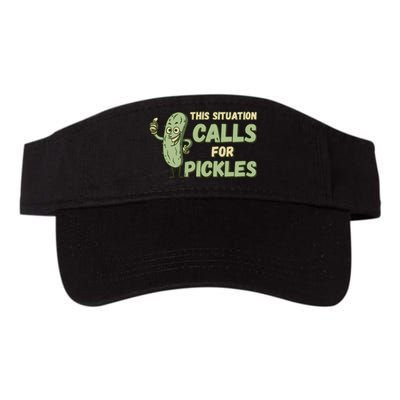 This Situation Calls For Pickles Funny Pickle Valucap Bio-Washed Visor