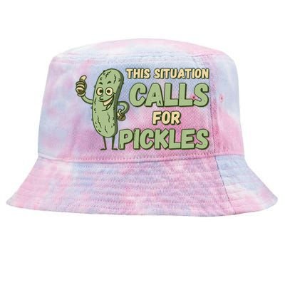 This Situation Calls For Pickles Funny Pickle Tie-Dyed Bucket Hat