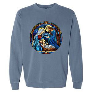 True Story Christmas Nativity Jesus Christian Garment-Dyed Sweatshirt