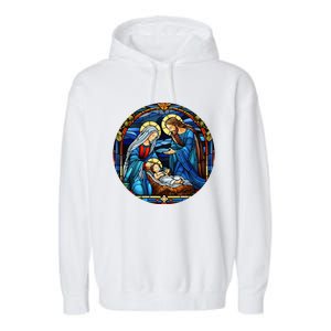 True Story Christmas Nativity Jesus Christian Garment-Dyed Fleece Hoodie