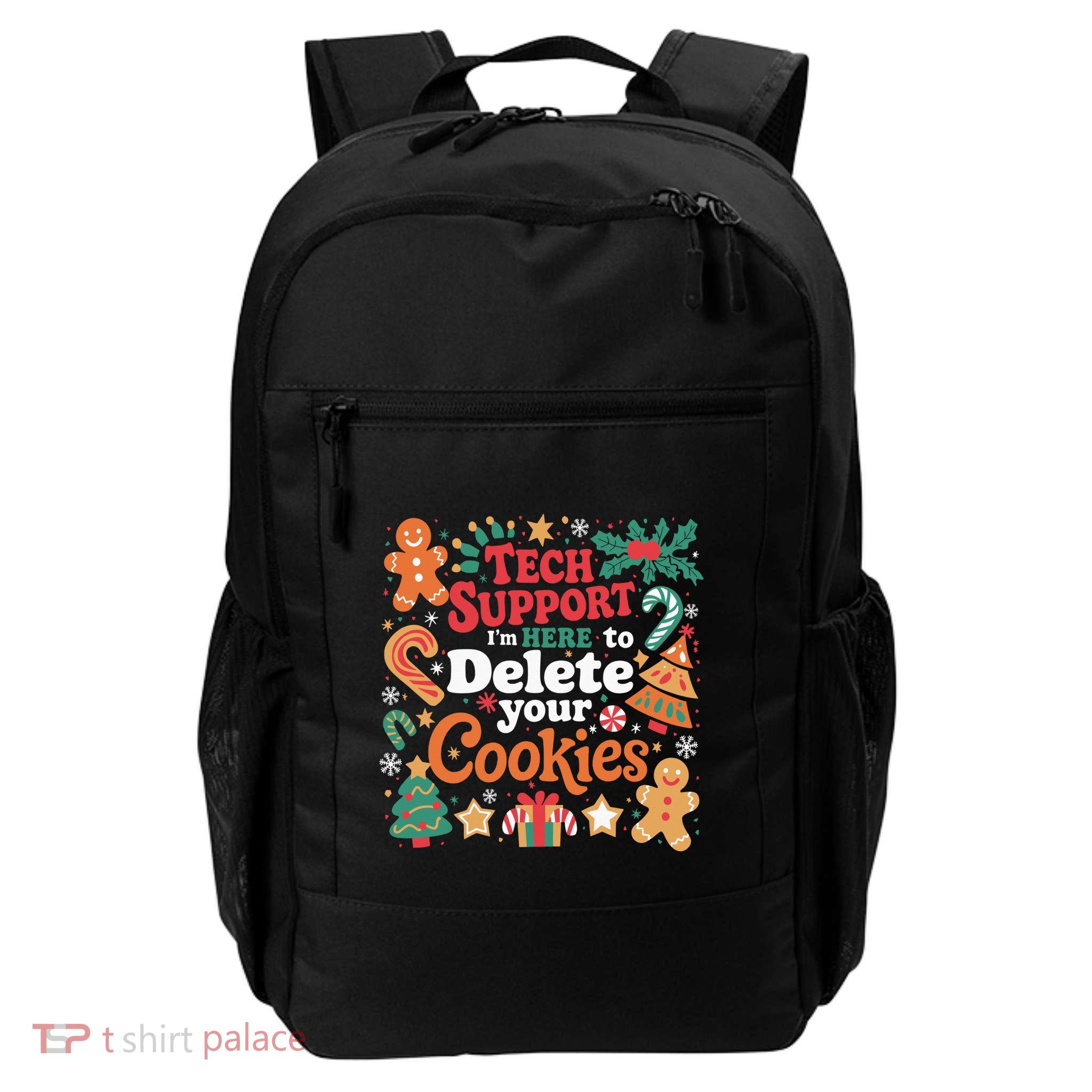 Tech Support Christmas Cookies Funny Christmas Daily Commute Backpack
