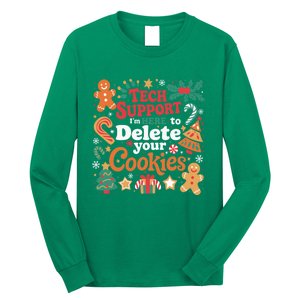 Tech Support Christmas Cookies Funny Christmas Long Sleeve Shirt