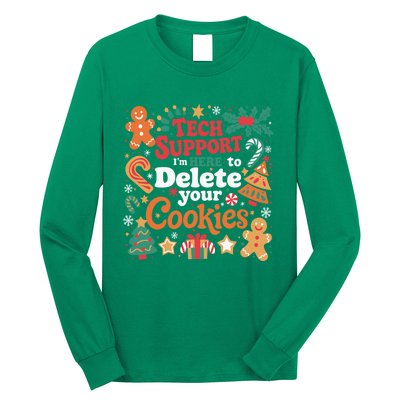 Tech Support Christmas Cookies Funny Christmas Long Sleeve Shirt