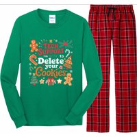 Tech Support Christmas Cookies Funny Christmas Long Sleeve Pajama Set