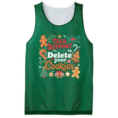 Tech Support Christmas Cookies Funny Christmas Mesh Reversible Basketball Jersey Tank