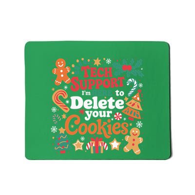 Tech Support Christmas Cookies Funny Christmas Mousepad