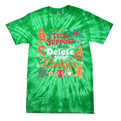 Tech Support Christmas Cookies Funny Christmas Tie-Dye T-Shirt