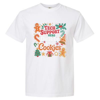 Tech Support Christmas Cookies Funny Christmas Garment-Dyed Heavyweight T-Shirt